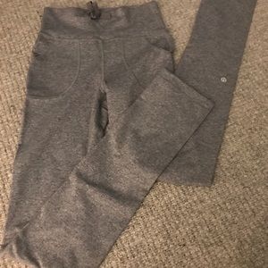 Lululemon Gray Full Length Yoga Pants- Size 4